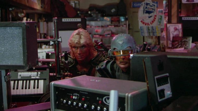 Jon Cypher junto a Dolph Lundgren en Masters of the Universe.