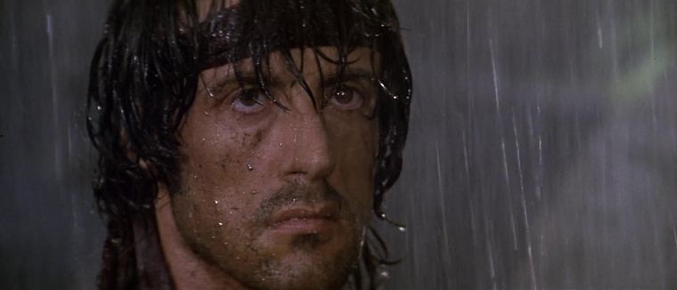 Sylvester Stallone en Rambo: First Blood.