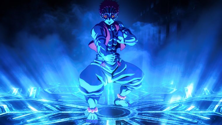 La batalla de Tanjiro y Giyu contra Akaza finalmente se libra en los cines de todo el mundo.