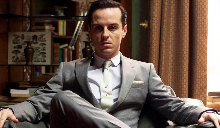 Andrew Scott como James Moriarty en Sherlock.&nbsp;