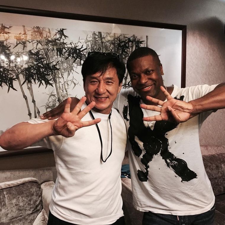 Jackie Chan y Chris Tucker pidiendo la cuarta película de Rush Hour. Jackie Chan y Chris Tucker pidiendo la cuarta película de Rush Hour.