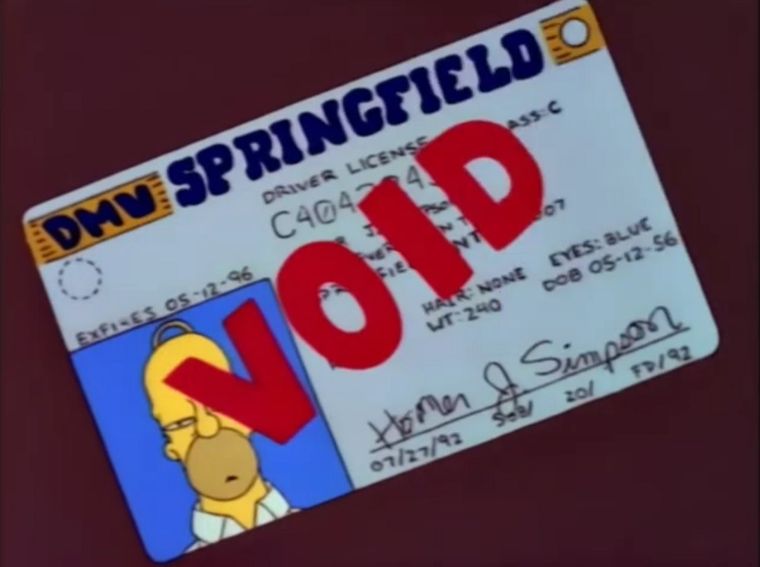 La licencia que prueba la fecha de nacimiento de Homero. La licencia que prueba la fecha de nacimiento de Homero.