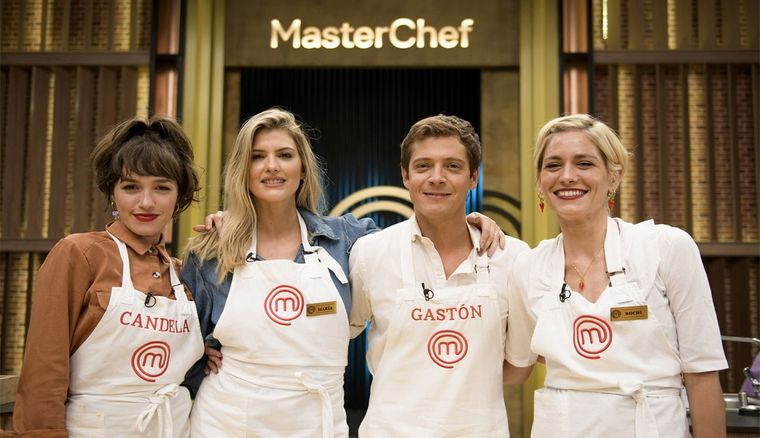 Estefanía, Melody, Ramiro y Valeria se reencontraron en Masterchef Celebrity