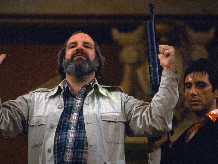 Brian de Palma en el set de Caracortada