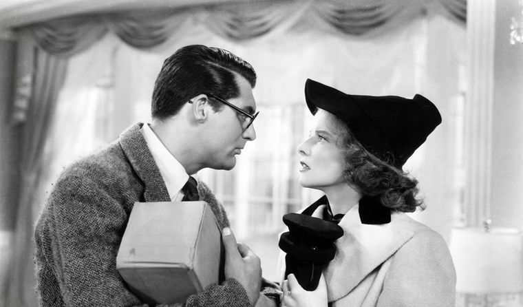 Cary Grant y Katherine Hepburn en esta inolvidable comedia romántica