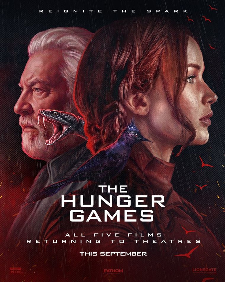Katniss y el presidente Snow en el póster oficial por el reestreno de Los Juegos del Hambre. Katniss y el presidente Snow en el póster oficial por el reestreno de Los Juegos del Hambre.