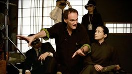 Quentin Tarantino durante el rodaje de Kill Bill