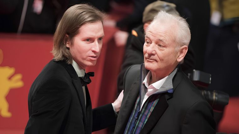 El director Wes Anderson junto a Bill Murray.