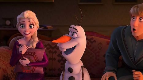 Elsa, Olaff y Kristoff en Frozen 2 (2019)