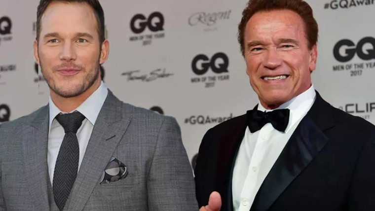 Chris Pratt y Arnold Schwarzenegger