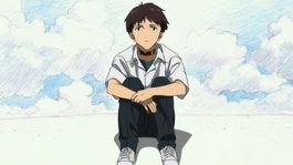 Shinji en la última entrega de Rebuild, Evangelion: 3.0+1.0 Thrice Upon a Time.