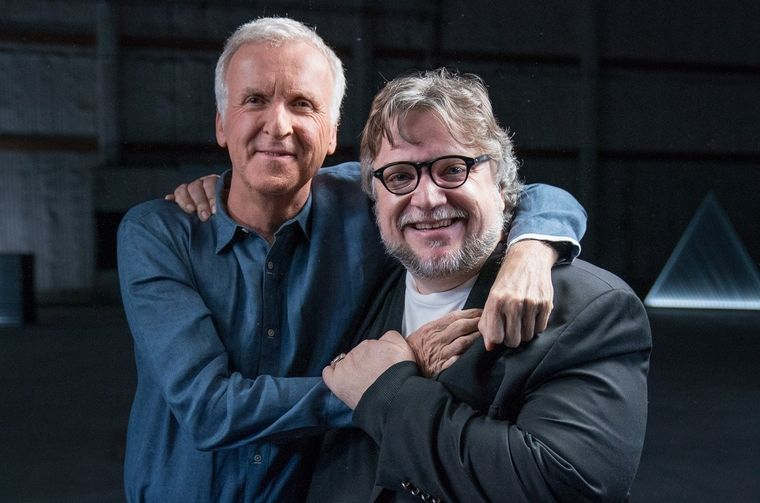 Guillermo del Toro y su amigo, James Cameron
