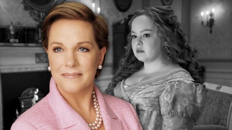 Julie Andrews presta su voz para el personaje de Lady Whistledown en Bridgerton.