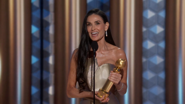 Demi Moore ganó el Globo de Oro a Mejor actriz por La Sustancia
