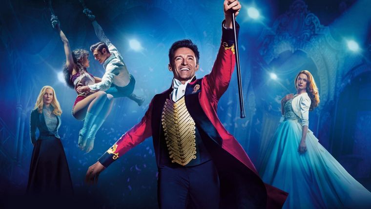 Michelle Williams, Zendaya, Zac Efron, Hugh Jackman y Rebecca Ferguson en The Greatest Showman