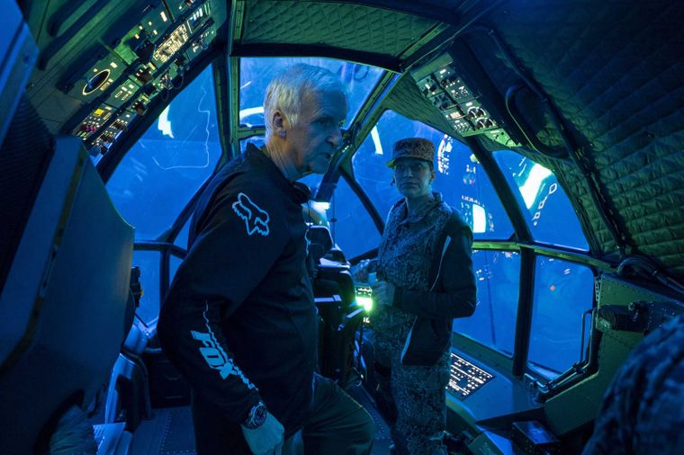 James Cameron en el set de Avatar.
