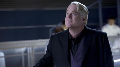 Philip Seymour Hoffman como Plutarch Heavensbee en Los Juegos del Hambre: En Llamas.