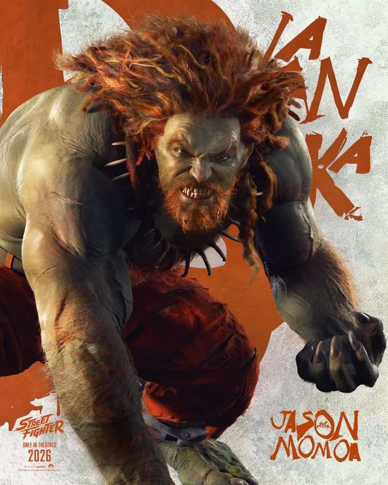 Jason Momoa se convierte en Blanka. Jason Momoa se convierte en Blanka.