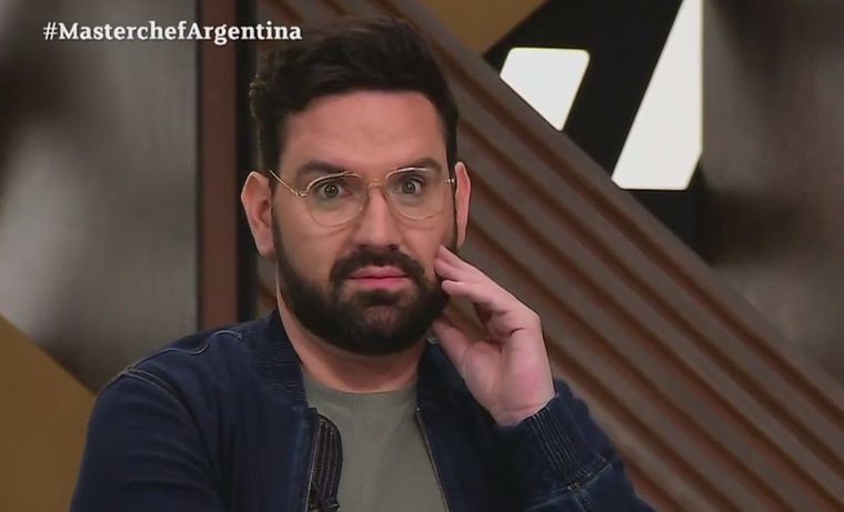 Damián no pudo ocultar la sorpresa ante la desastrosa noche de pastelería