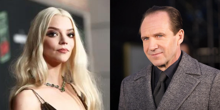 Anya Taylor-Joy y Ralph Fiennes