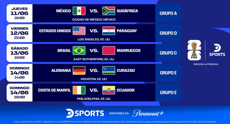 Paramount+ transmitirá todos los partidos del Mundial 2026. Paramount+ transmitirá todos los partidos del Mundial 2026.