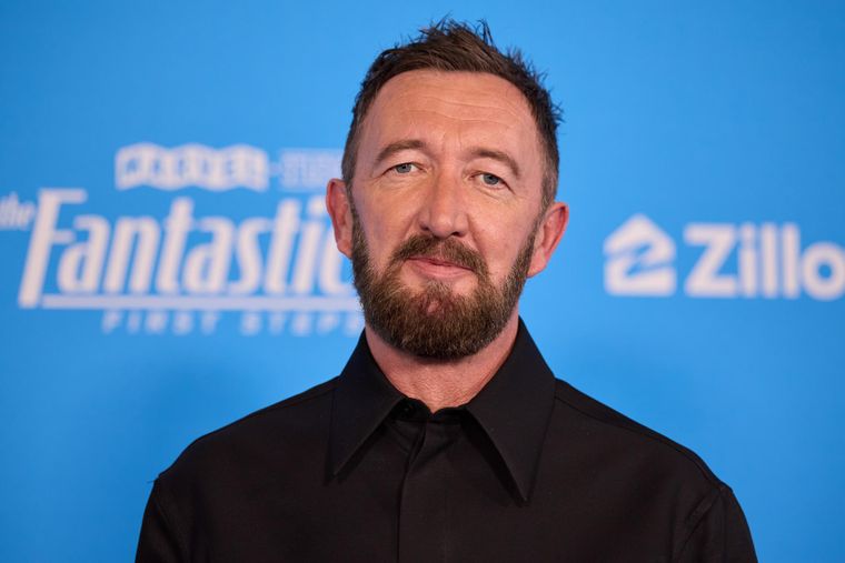 Ralph Ineson en el estreno de Los Cuatro Fantásticos: Primeros pasos en Los Ángeles