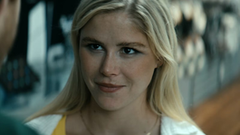 Erin Moriarty en The Boys. Erin Moriarty en The Boys.