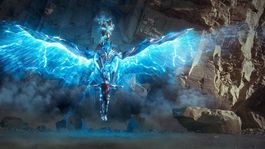 Seiya a punto de vestir la armadura de Pegaso