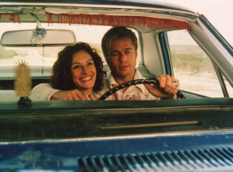 Brad Pitt y Julia Roberts en La Mexicana