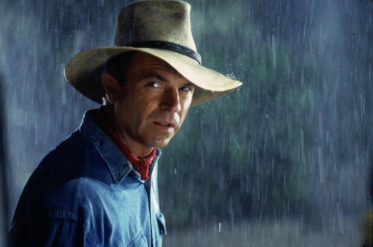 Sam Neill como el Doctor Alan Grant en la primera película de Jurassic Park. Sam Neill como el Doctor Alan Grant en la primera película de Jurassic Park. 