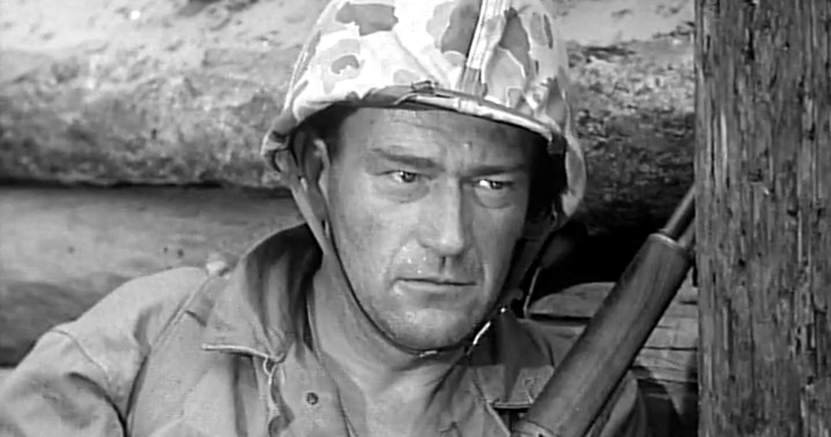 John Wayne en Sands of Iwo Jima. John Wayne en Sands of Iwo Jima.