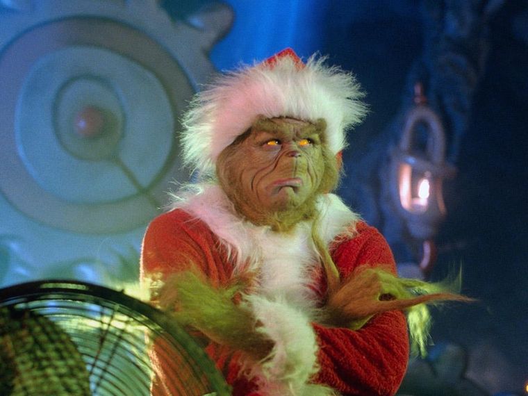 A pesar del grueso maquillaje, Jim Carrey logró traspasar a El Grinch toda su expresividad. A pesar del grueso maquillaje, Jim Carrey logró traspasar a El Grinch toda su expresividad.