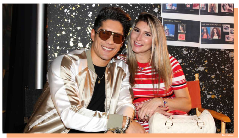 Natasha Araos y Chyno Miranda cuando estaban juntos