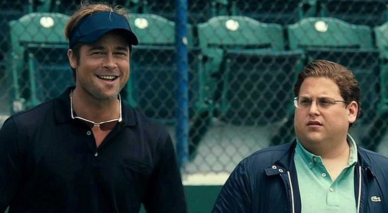 Brad Pitt y Jonah Hill en El juego de la fortuna. Brad Pitt y Jonah Hill en El juego de la fortuna.
