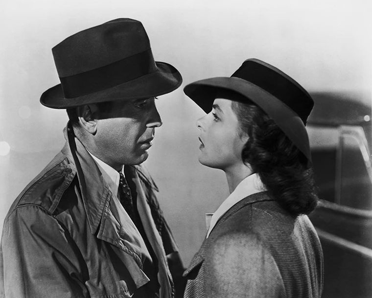 Humphrey Bogart e Ingrid Bergman en Casablanca. Humphrey Bogart e Ingrid Bergman en Casablanca.