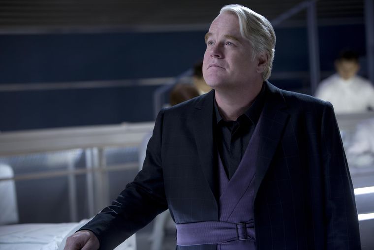 Philip Seymour Hoffman como Plutarch Heavensbee en Los Juegos del Hambre: En Llamas.
