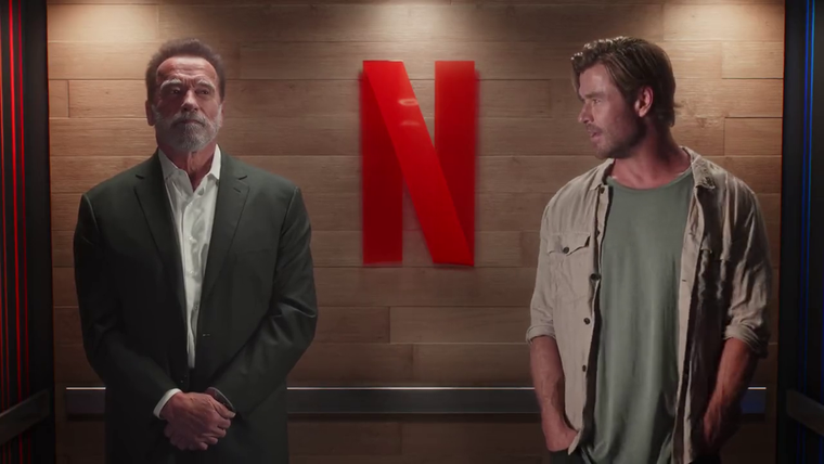 Arnold y Chris, en las oficinas de Netflix