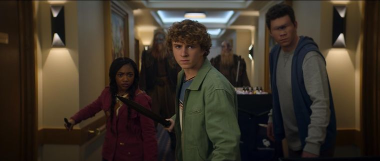 Annabeth, Percy y Tyson en la S2 de Percy Jackson y los Dioses del Olimpo
