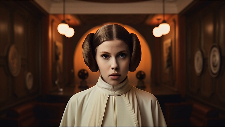 Scarlett Johansson como la Princesa Leia