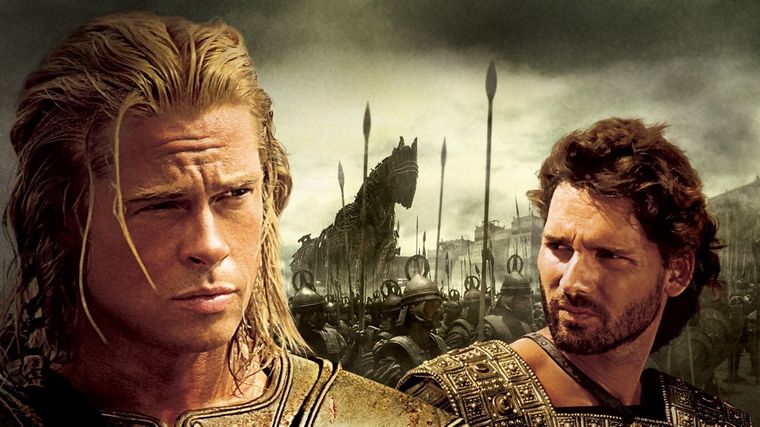 Brad Pitt y Eric Bana protagonizaron Troya en 2004