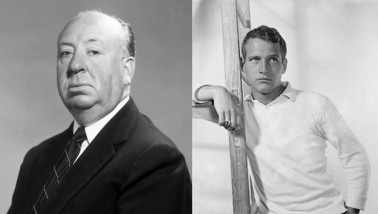 Alfred Hitchcock y Paul Newman trabajaron juntos en Cortina rasgada en 1966.