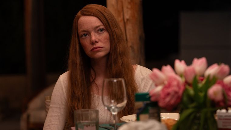 Emma Stone en Eddington. Emma Stone en Eddington.