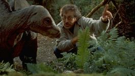 Steven Spielberg durante el rodaje de The Lost World