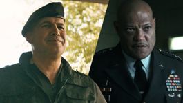 Laurence Fishburne y Billy Zane dan vida al General Barrett Fasoose y al Comandante de Brigada Enos Queeth, villano de la historia. Laurence Fishburne y Billy Zane dan vida al General Barrett Fasoose y al Comandante de Brigada Enos Queeth, villano de la historia.