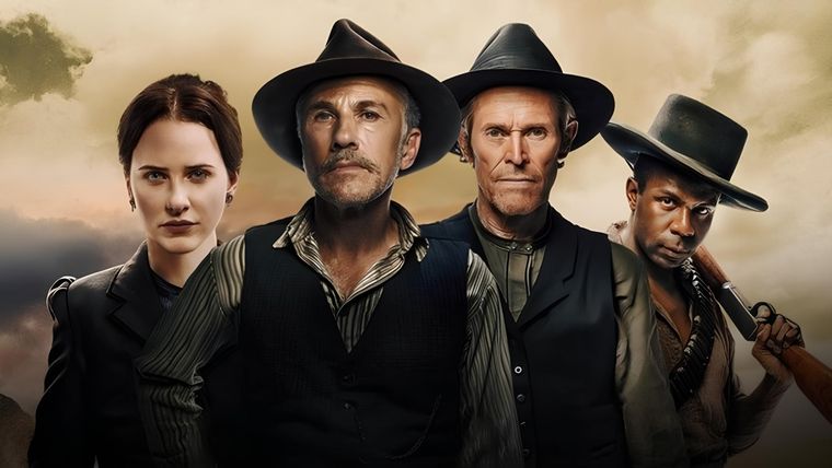 Christoph Waltz, Willem Dafoe y Rachel Brosnahan protagonizan Muerto por un dólar.