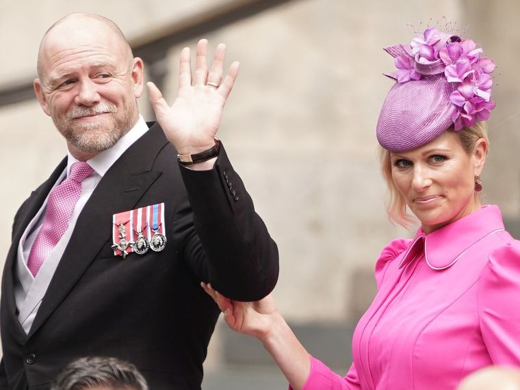 Mike Tindall junto a Zara Phillips