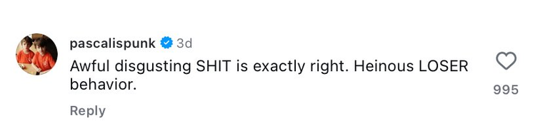 El comentario de Pedro Pascal contra J.K Rowling en Instagram. El comentario de Pedro Pascal contra J.K Rowling en Instagram.