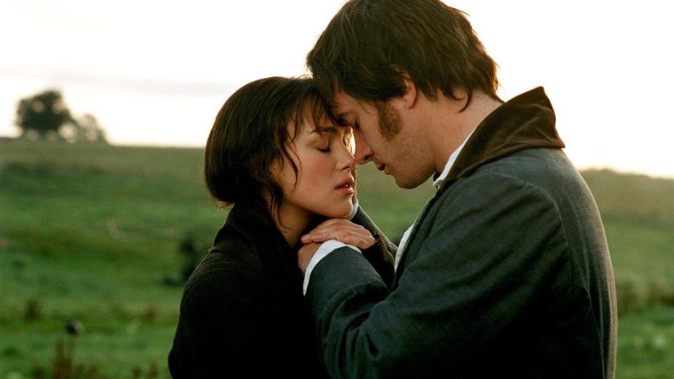 Keira Knightley y Matthew Macfadyen en Orgullo y prejuicio (2005).