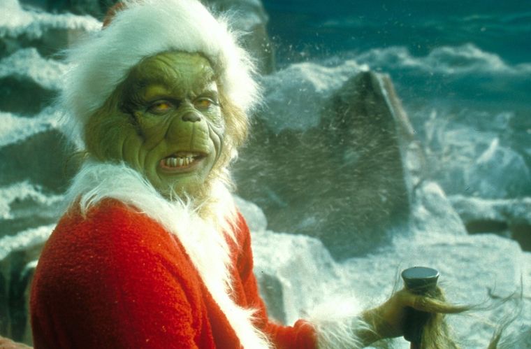 Jim Carrey como El Grinch en la aclamada y exitosa adaptación del 2000.