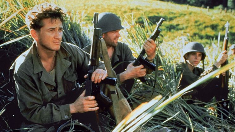Sean Penn es uno de los protagonistas de La delgada línea roja. Sean Penn es uno de los protagonistas de La delgada línea roja.